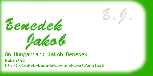 benedek jakob business card